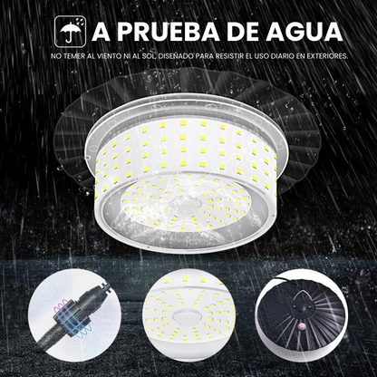Lámpara Solar de Techo con Batería de Alta Duración