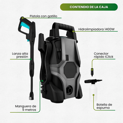 Hidrolimpiadora Alta Presión 1400W