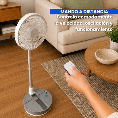 Ventilador portátil plegable silencioso a batería con mando