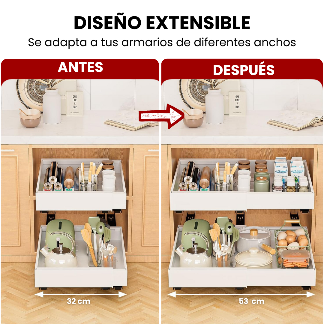 Cajón Organizador Extraíble Ajustable