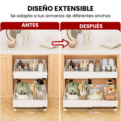 Cajón Organizador Extraíble Ajustable