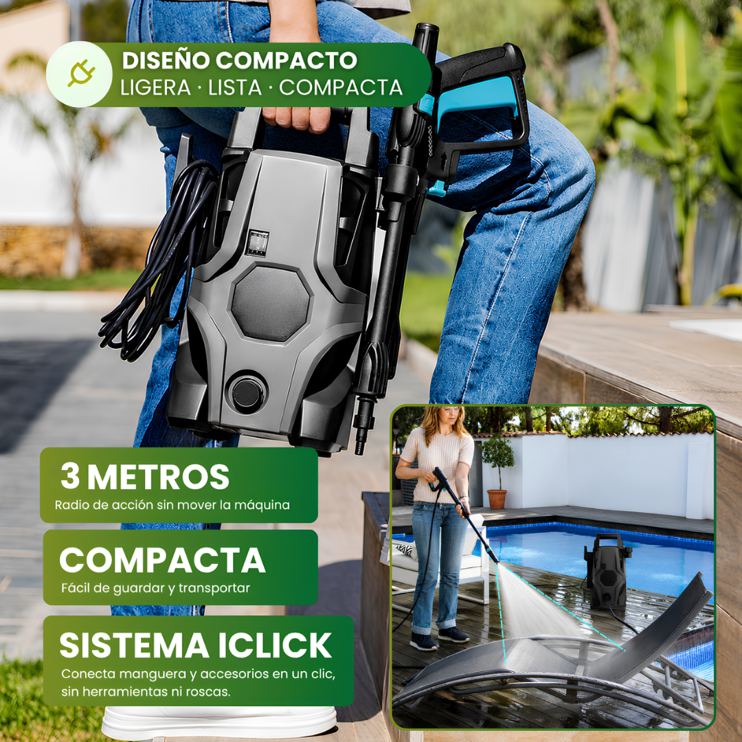 Hidrolimpiadora Alta Presión 1400W