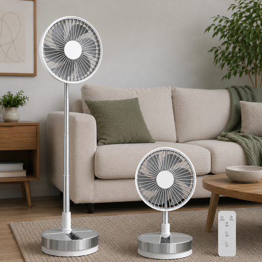 Ventilador portátil plegable silencioso a batería con mando