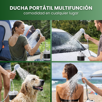 Ducha Portátil Recargable con Bomba de Agua