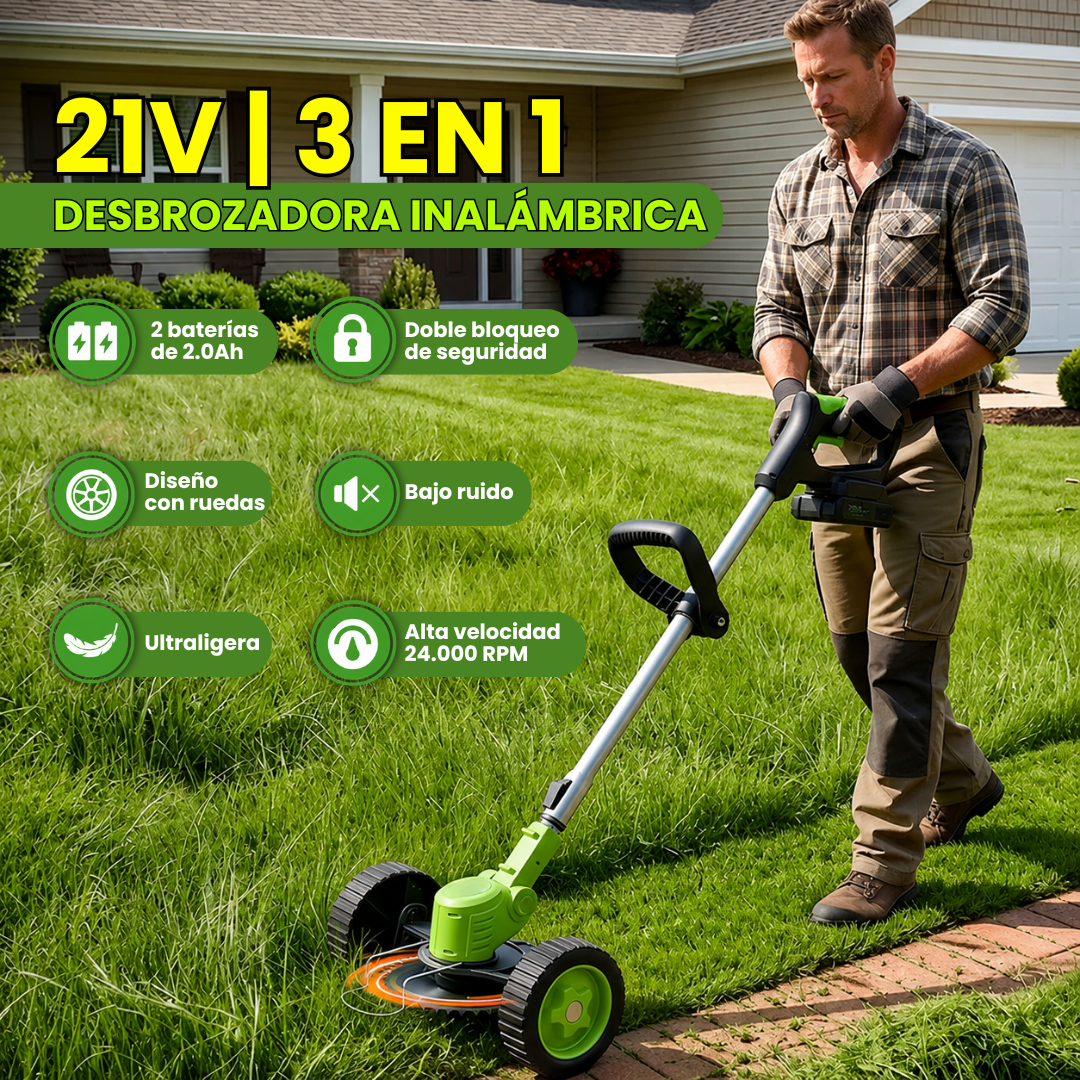 Desbrozadora Inalámbrica 3 en 1