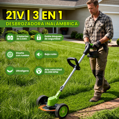 Desbrozadora Inalámbrica 3 en 1
