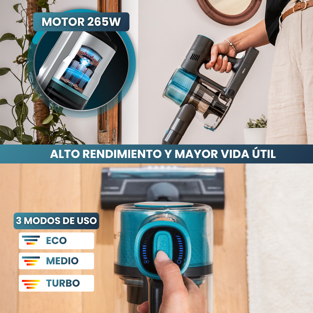 Aspirador Vertical 2 en 1 Sin Cables