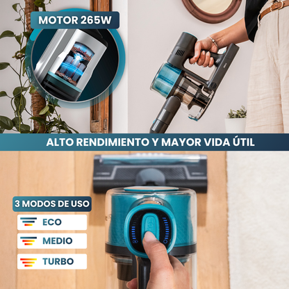 Aspirador Vertical 2 en 1 Sin Cables
