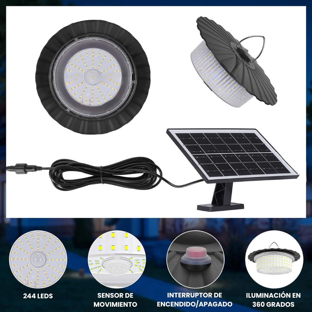 Lámpara Solar de Techo con Batería de Alta Duración