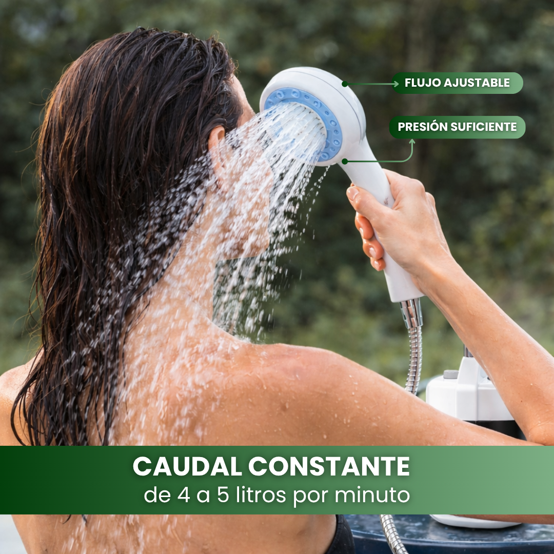 Ducha Portátil Recargable con Bomba de Agua