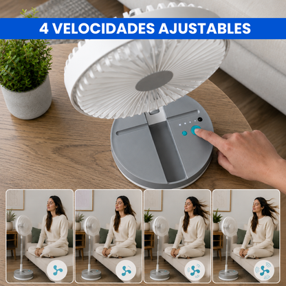 Ventilador portátil plegable silencioso a batería con mando