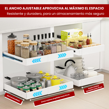 Cajón Organizador Extraíble Ajustable