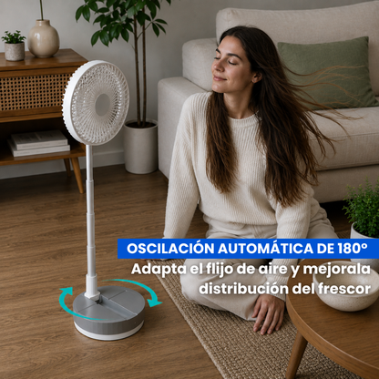 Ventilador portátil plegable silencioso a batería con mando