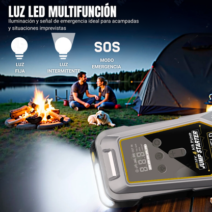 Arrancador para Coches con Compresor de Aire