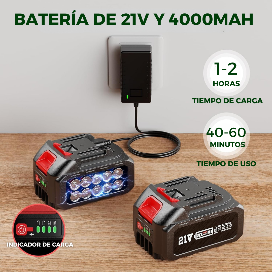 Motosierra a Batería con Depósito de Aceite