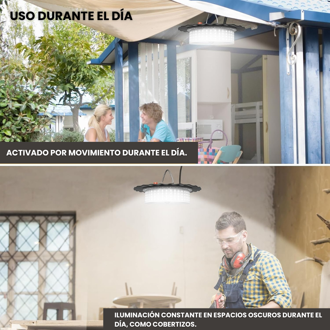 Lámpara Solar de Techo con Batería de Alta Duración