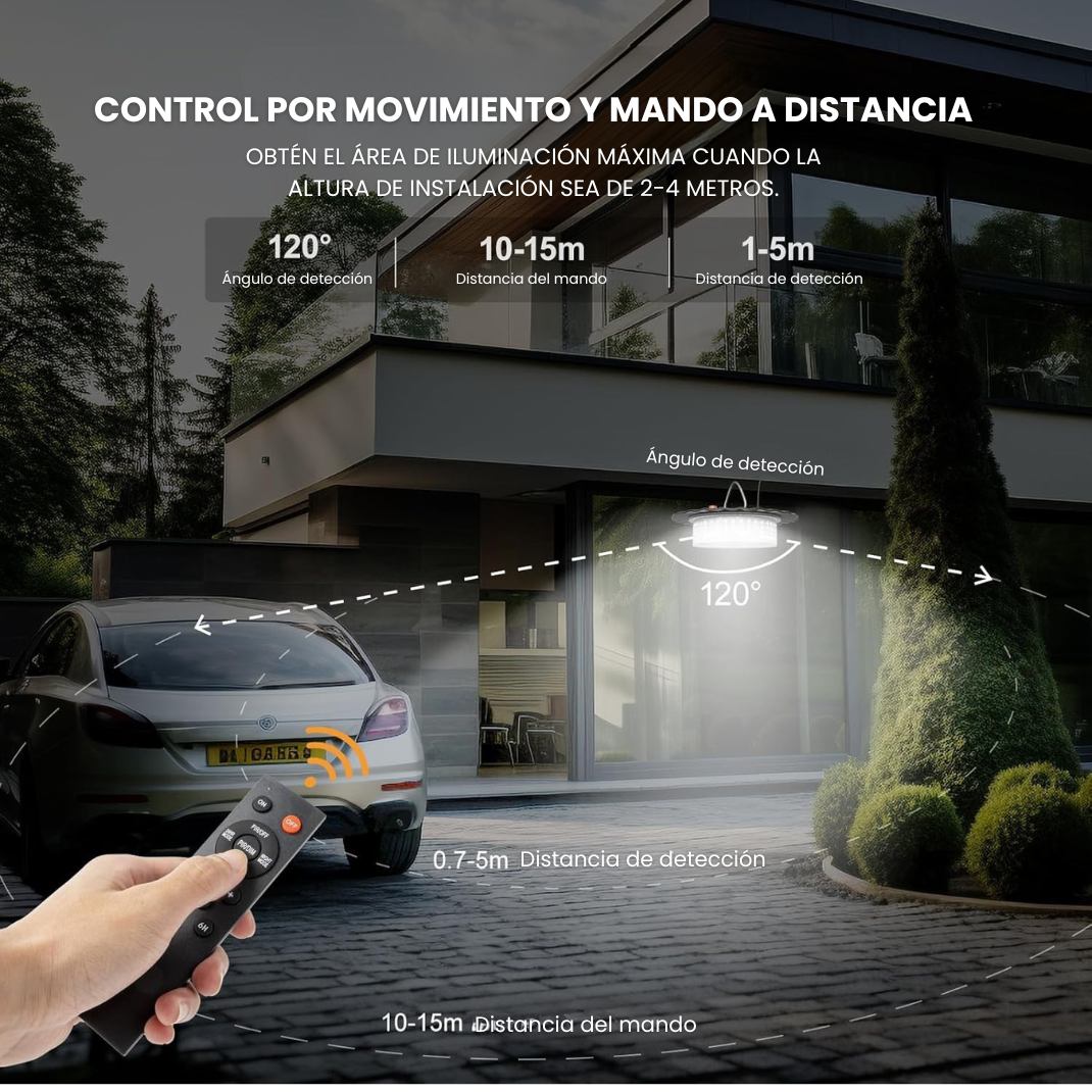 Lámpara Solar de Techo con Batería de Alta Duración