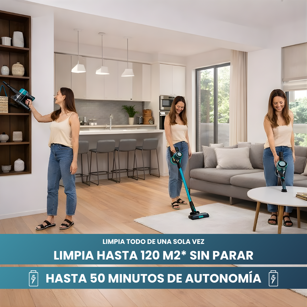 Aspirador Vertical 2 en 1 Sin Cables