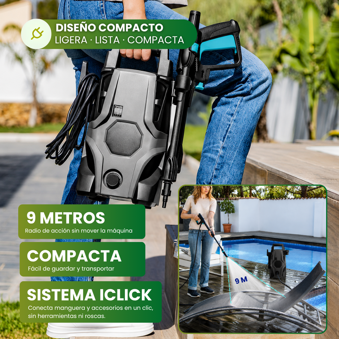 Hidrolimpiadora Alta Presión 1400W