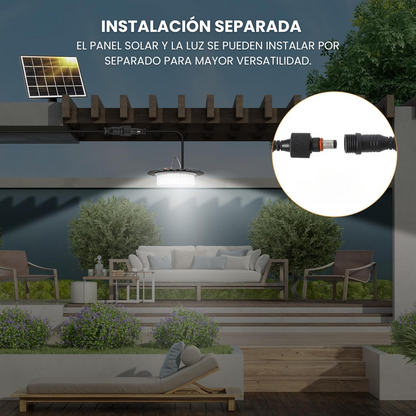 Lámpara Solar de Techo con Batería de Alta Duración