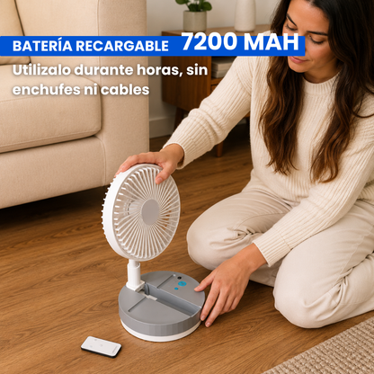 Ventilador portátil plegable silencioso a batería con mando