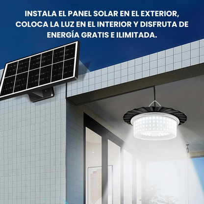 Lámpara Solar de Techo con Batería de Alta Duración
